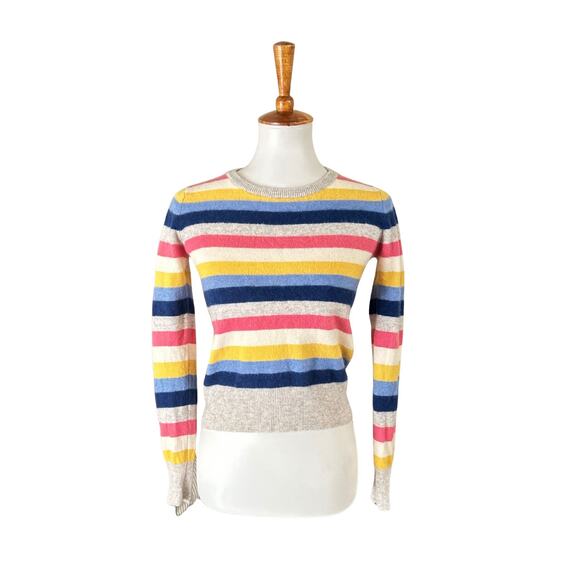 100% Cashmere Multicolor Striped Sweater – XS - Picture 1 of 6